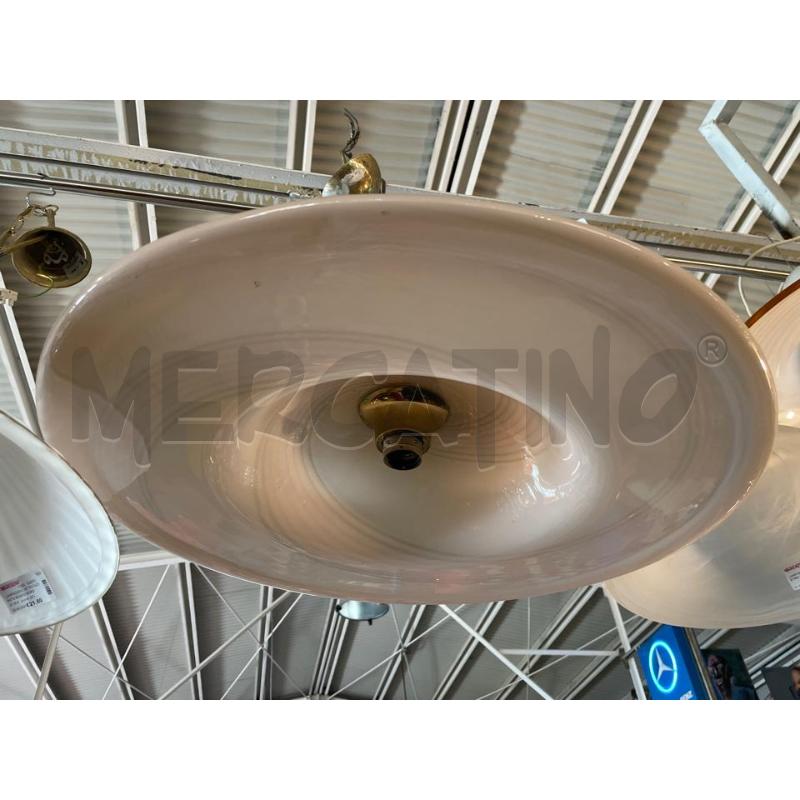 LAMPADARIO VETRO MURANO ROSA ANNI 80 DM60 | Mercatino dell'Usato Teramo 1
