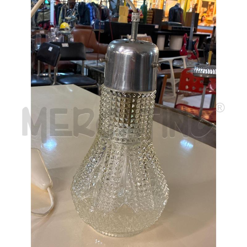 LAMPADARIO VETRO RILIEVO 1 LUCE  | Mercatino dell'Usato Teramo 1