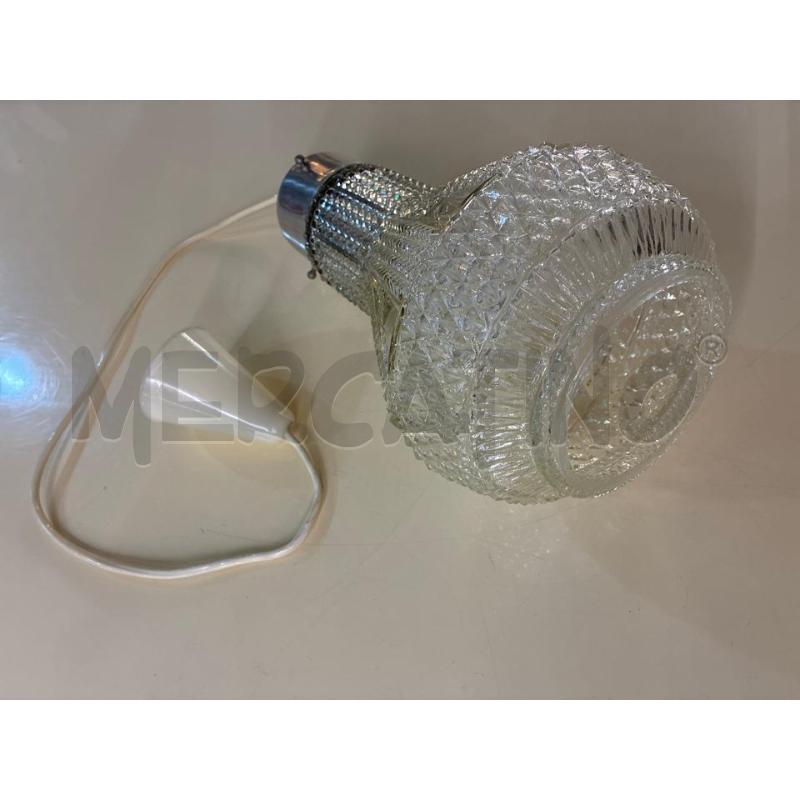 LAMPADARIO VETRO RILIEVO 1 LUCE  | Mercatino dell'Usato Teramo 3
