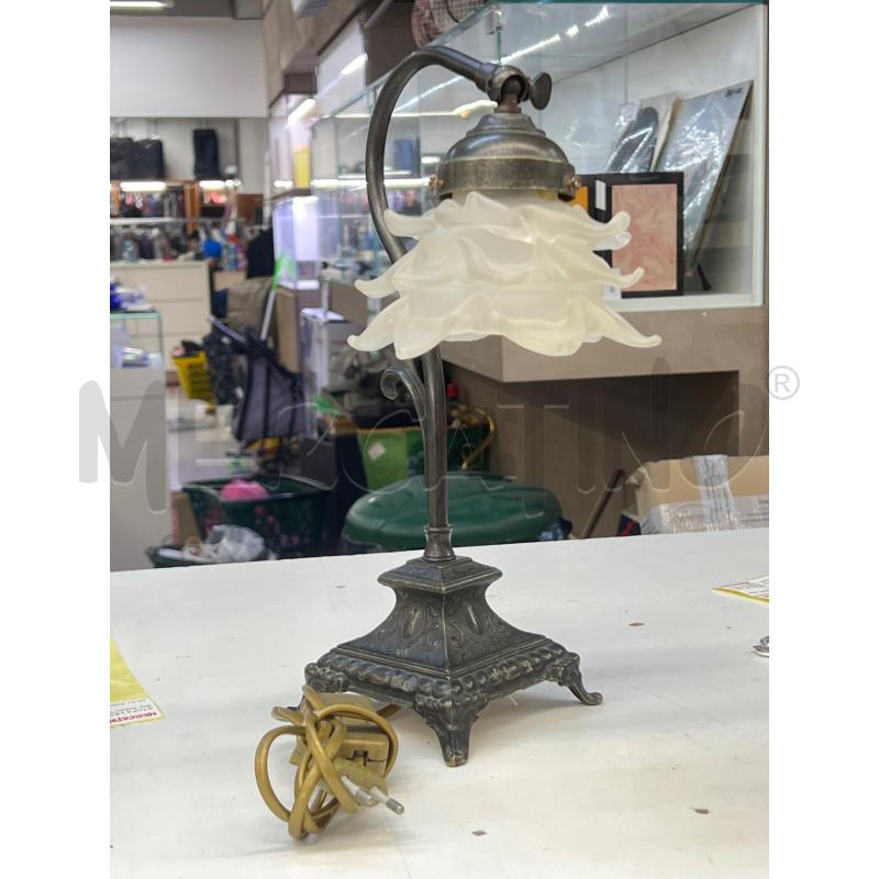 LAMPADA ABAT JOUR FERRO NERA E COPPA VETRO | Mercatino dell'Usato Teramo 1