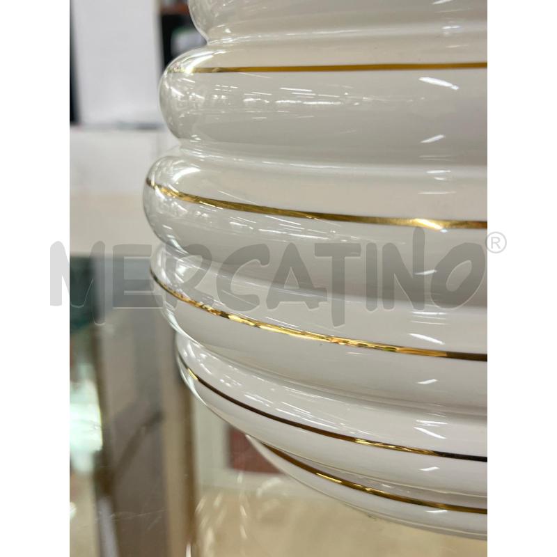 LAMPADA CERAMICA BIANCA DORATA | Mercatino dell'Usato Teramo 3