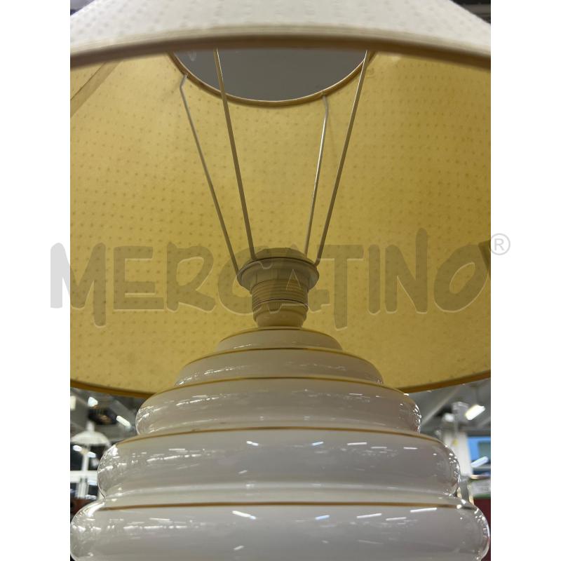 LAMPADA CERAMICA BIANCA DORATA | Mercatino dell'Usato Teramo 4