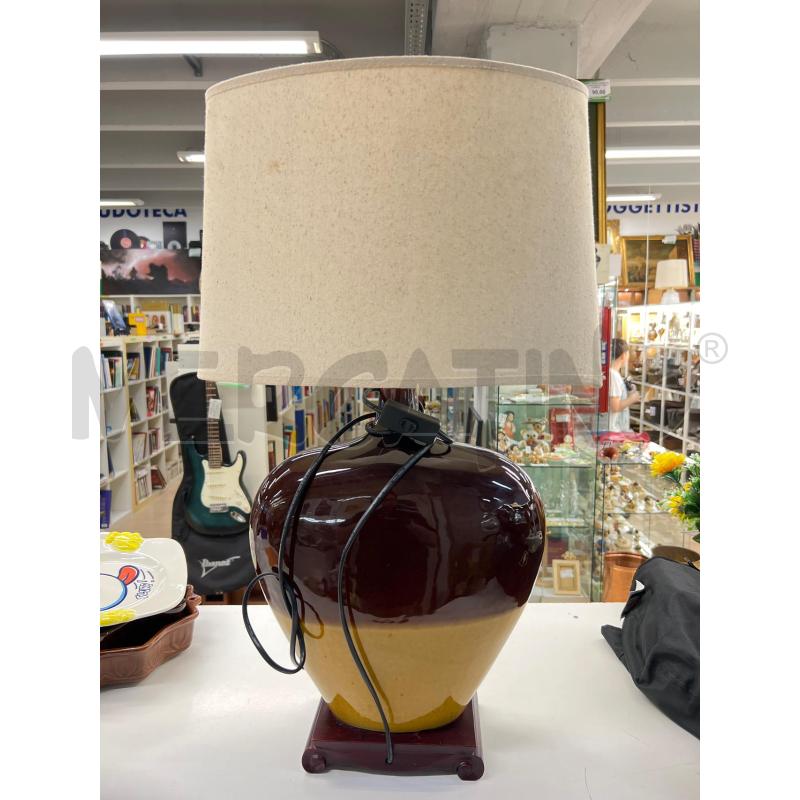 LAMPADA CERAMICA MARRONE GRANDE | Mercatino dell'Usato Teramo 1