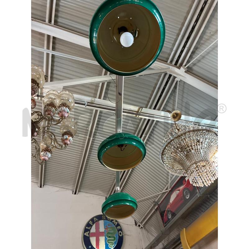 LAMPADA DA BILIARDO 3 LUCI IN VETRO VERDE - SUPPORTO  | Mercatino dell'Usato Teramo 2