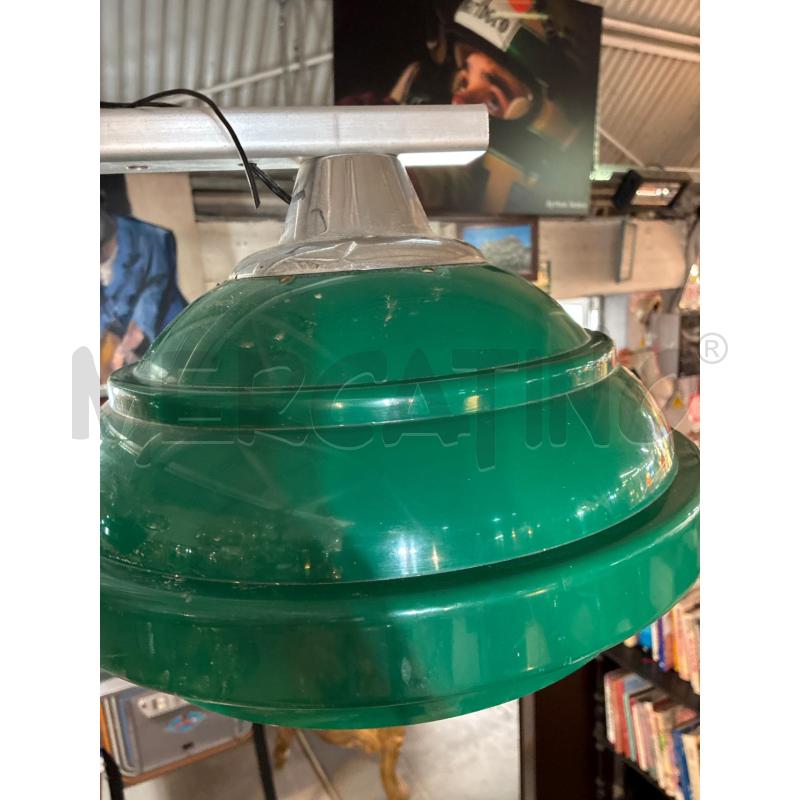 LAMPADA DA BILIARDO 3 LUCI IN VETRO VERDE - SUPPORTO  | Mercatino dell'Usato Teramo 3
