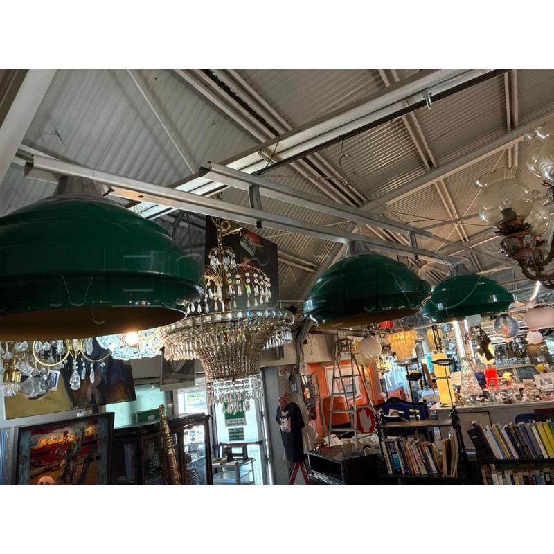 LAMPADA DA BILIARDO 3 LUCI IN VETRO VERDE - SUPPORTO  | Mercatino dell'Usato Teramo 4