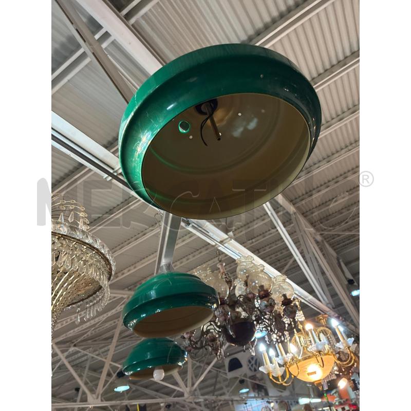 LAMPADA DA BILIARDO 3 LUCI IN VETRO VERDE - SUPPORTO  | Mercatino dell'Usato Teramo 5