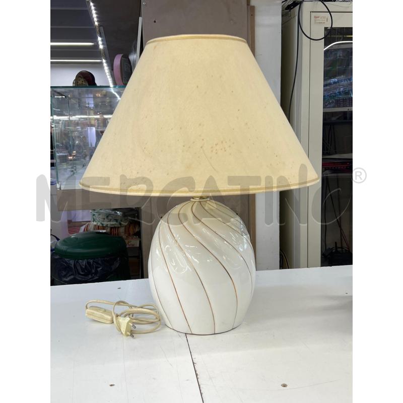 LAMPADA DA TAVOLO IN CERAMICA COSTINE DORATE | Mercatino dell'Usato Teramo 1