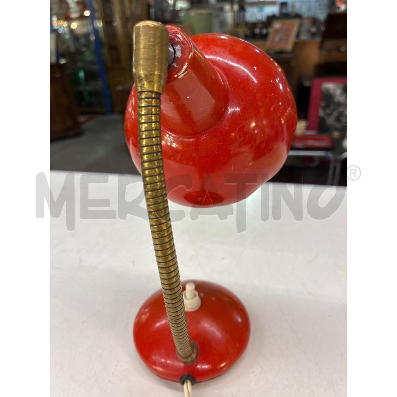 LAMPADA DA TAVOLO METALLO ARANCIO OTTONE FLESSIBILE ANNI 50 | Mercatino dell'Usato Teramo 2