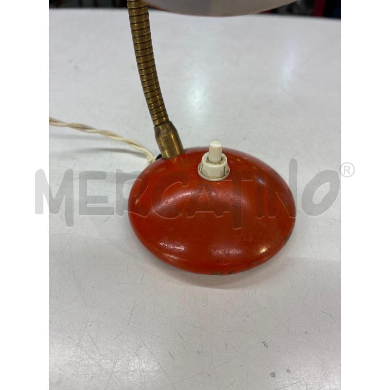 LAMPADA DA TAVOLO METALLO ARANCIO OTTONE FLESSIBILE ANNI 50 | Mercatino dell'Usato Teramo 4