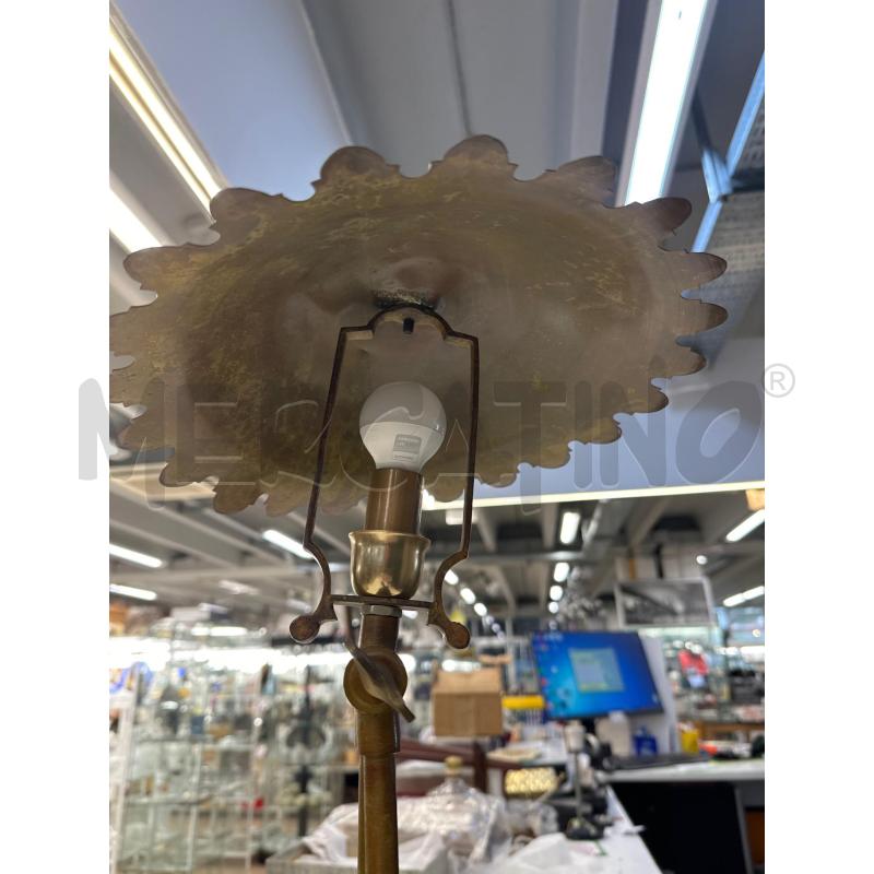 LAMPADA ETNICA BRONZO CAPPELLO REGOLABILE PIEDISTALLO VETRI MURANESI | Mercatino dell'Usato Teramo 4