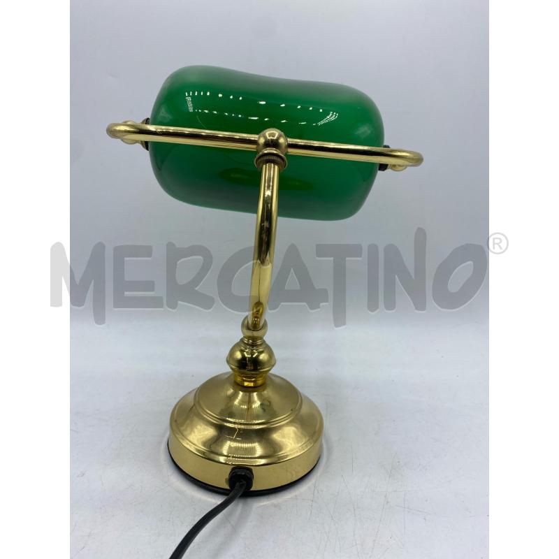 LAMPADA IN STILE NORATILE PICCOLINA DORATA E COPPA VETRO VERDE | Mercatino dell'Usato Teramo 2