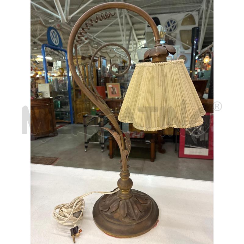 LAMPADA LIBERTY IN OTTONE E PLISSE' 1 LUCE H51 | Mercatino dell'Usato Teramo 1