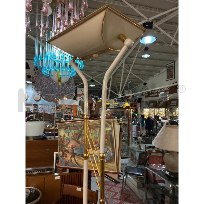 LAMPADA PIANTANA METALLO BIANCO E ORO ALOGENA  | Mercatino dell'Usato Teramo 4
