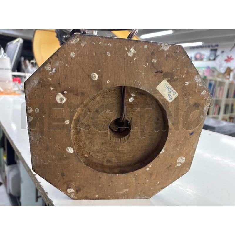 LAMPADA VINTAGE IN LEGNO STILE FIORENTINO AZZURRO DORATO + CAPPELLO STOFFA LAVORATO | Mercatino dell'Usato Teramo 4