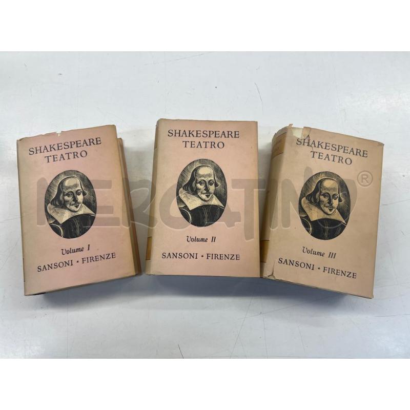 LB 3 VOLUMI SHAKESPEARE TEATRO SANSONI FIRENZE GENNAIO 1950 | Mercatino dell'Usato Teramo 4