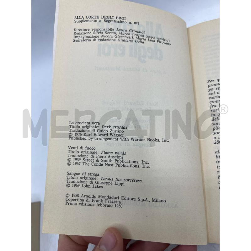 LB ALLA CORTE DEGLI EROI PRIMA EDIZIONE 1980 MONDADORI | Mercatino dell'Usato Teramo 3