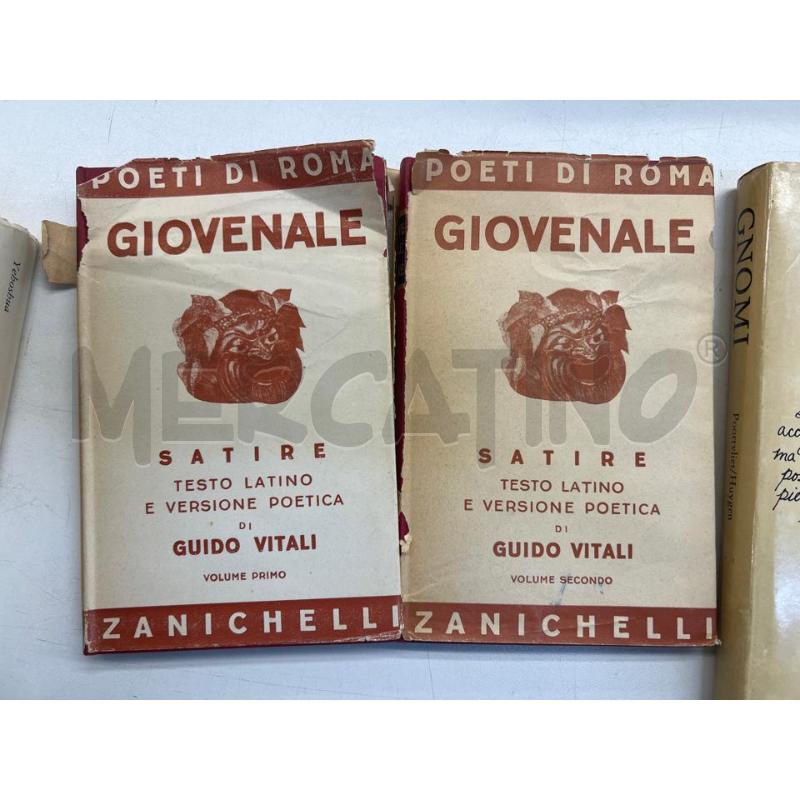 LB GIOVENALE 2 VOLUMI SATIRE GUIDO VITALI ZANICHELLI | Mercatino dell'Usato Teramo 1