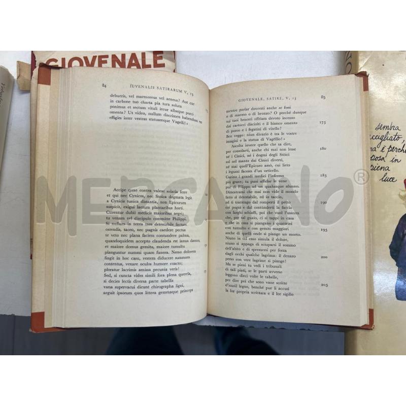 LB GIOVENALE 2 VOLUMI SATIRE GUIDO VITALI ZANICHELLI | Mercatino dell'Usato Teramo 2