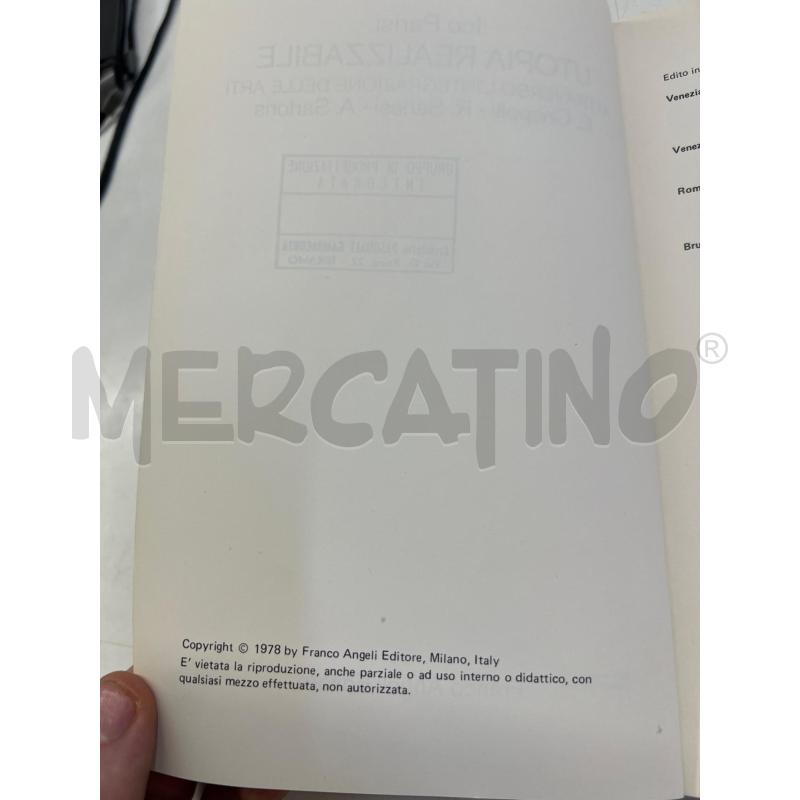 LB ICO PARISI UTOPIA REALIZZABILE ANGELI EDITORE 1978 | Mercatino dell'Usato Teramo 2