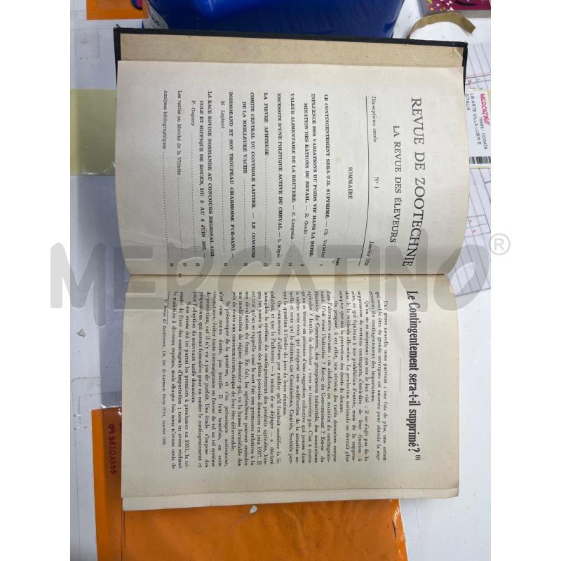 LB VINTAGE REVUE DE ZOOTECHNIE 1938 VOL 1 LINGUA FRANCESE | Mercatino dell'Usato Teramo 2