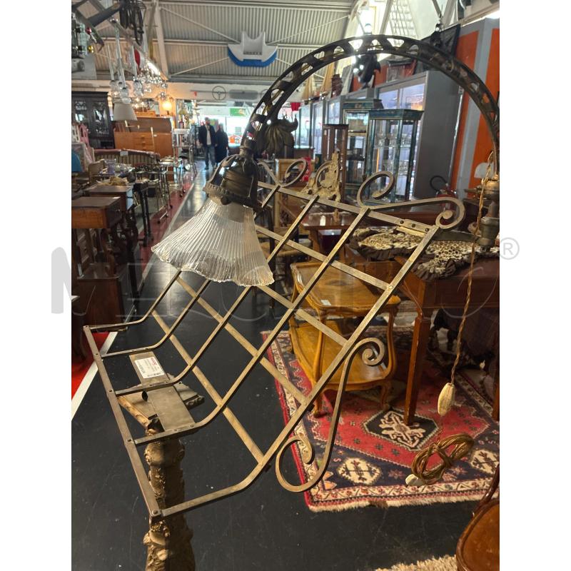 LEGGIO EPOCA IN METALLO DORATO + 1 LUCE | Mercatino dell'Usato Teramo 5