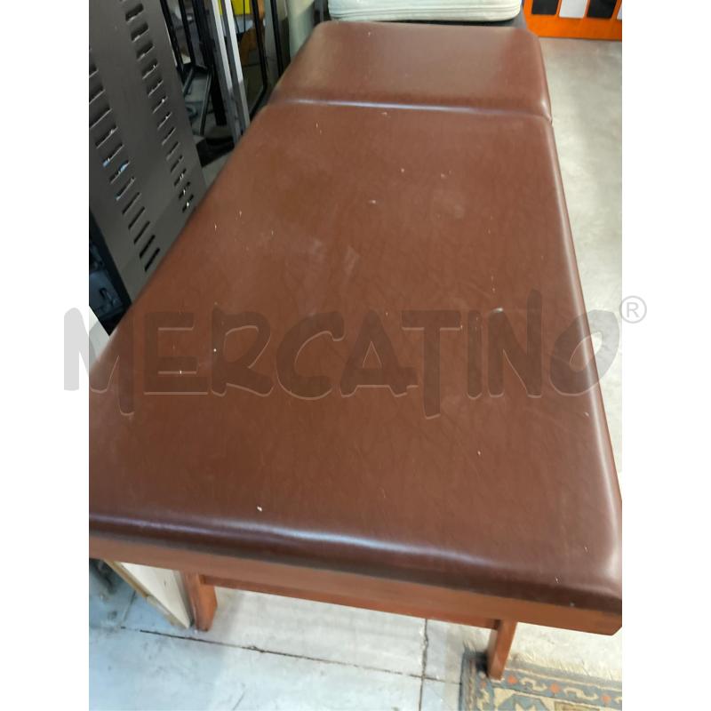 LETTINO MASSAGGI IN LEGNO MASSELLO E SIMILPELLE MARRONE SCHIENALE REGOLABILE | Mercatino dell'Usato Teramo 4