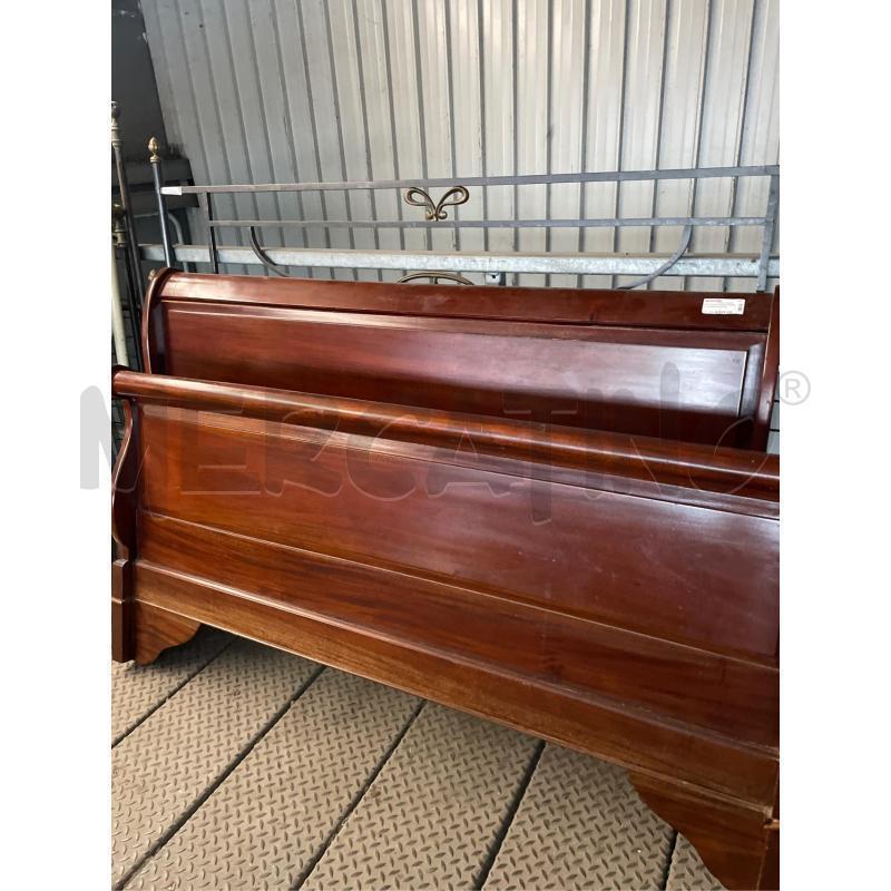 LETTO FRANCESE A BARCA IN LEGNO MASSELLO L155 | Mercatino dell'Usato Teramo 3