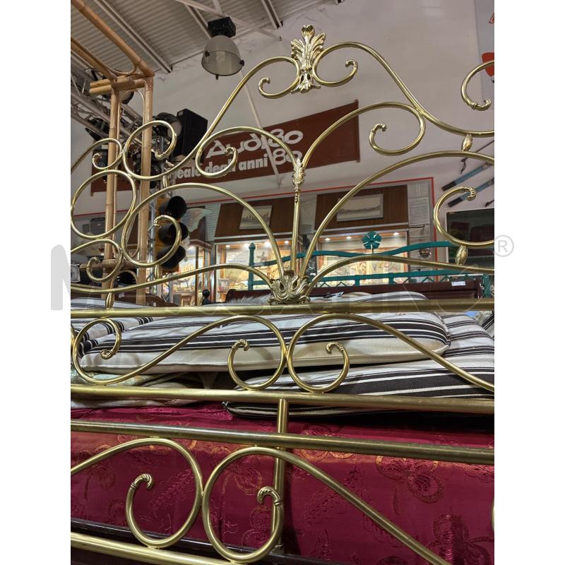 LETTO MATRIMONIALE IN OTTONE MOSSO ANNI 70 COMPLETO | Mercatino dell'Usato Teramo 4