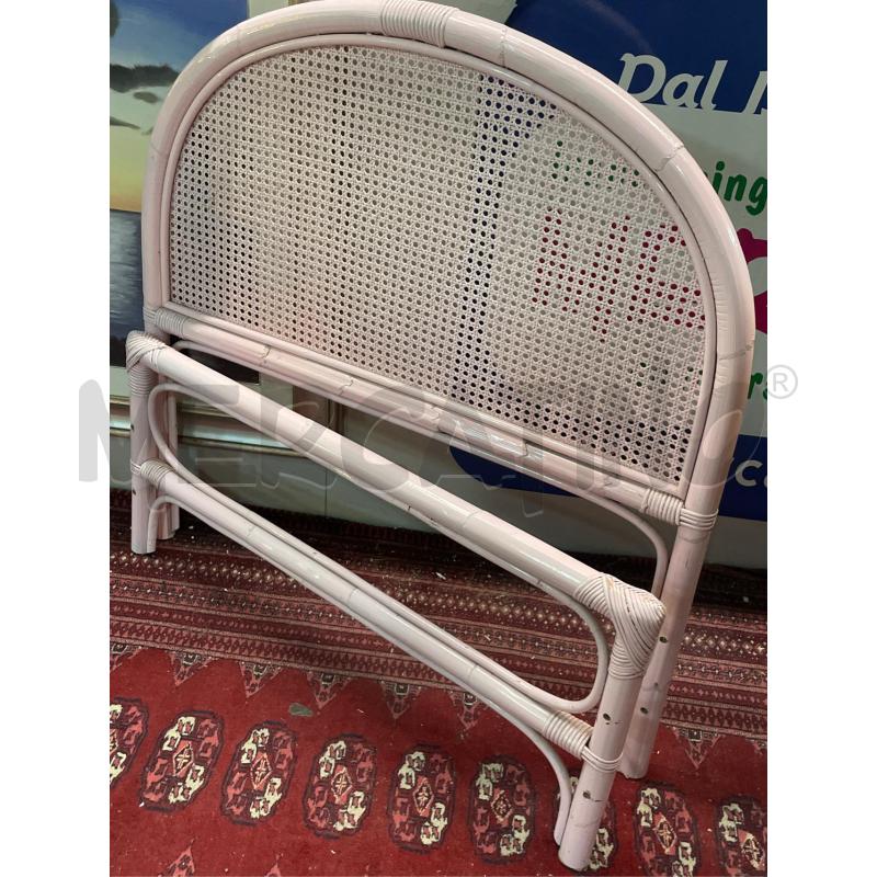 LETTO SINGOLO VIMINI BAMBU'COL.ROSA  | Mercatino dell'Usato Teramo 1