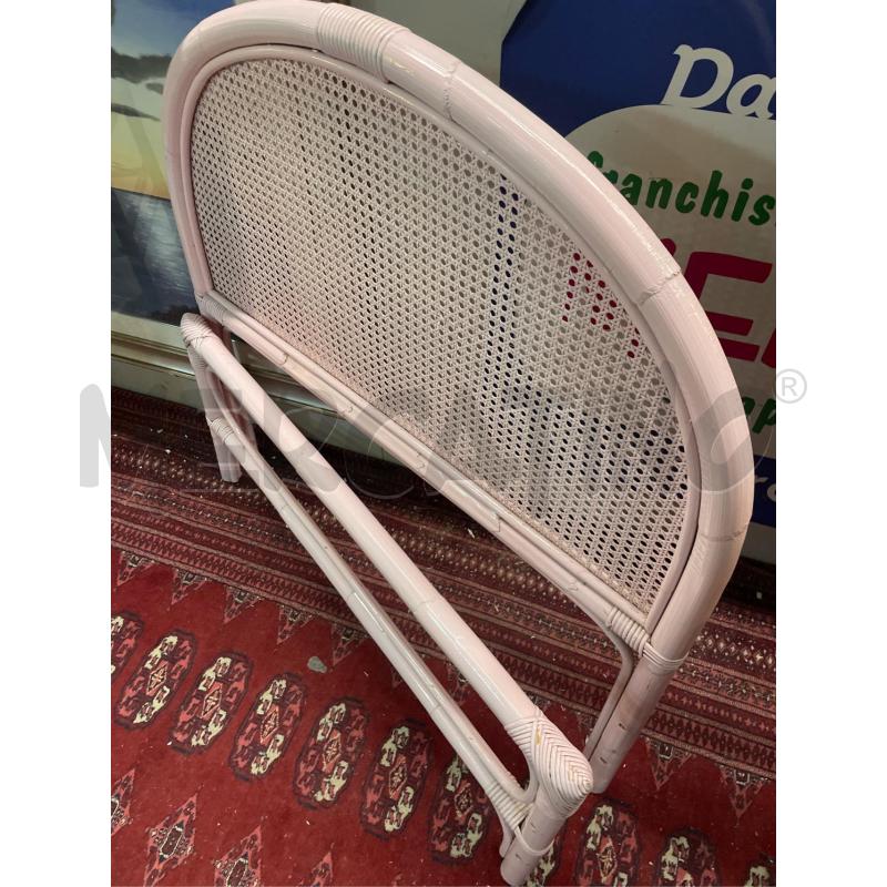 LETTO SINGOLO VIMINI BAMBU'COL.ROSA  | Mercatino dell'Usato Teramo 2