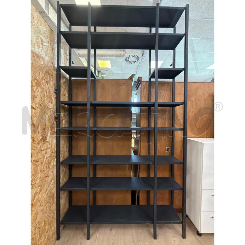 LIBRERIA MODERNARIATO TUTTO FERRO SATINATO NERO ELETTROSALDATO  | Mercatino dell'Usato Teramo 1