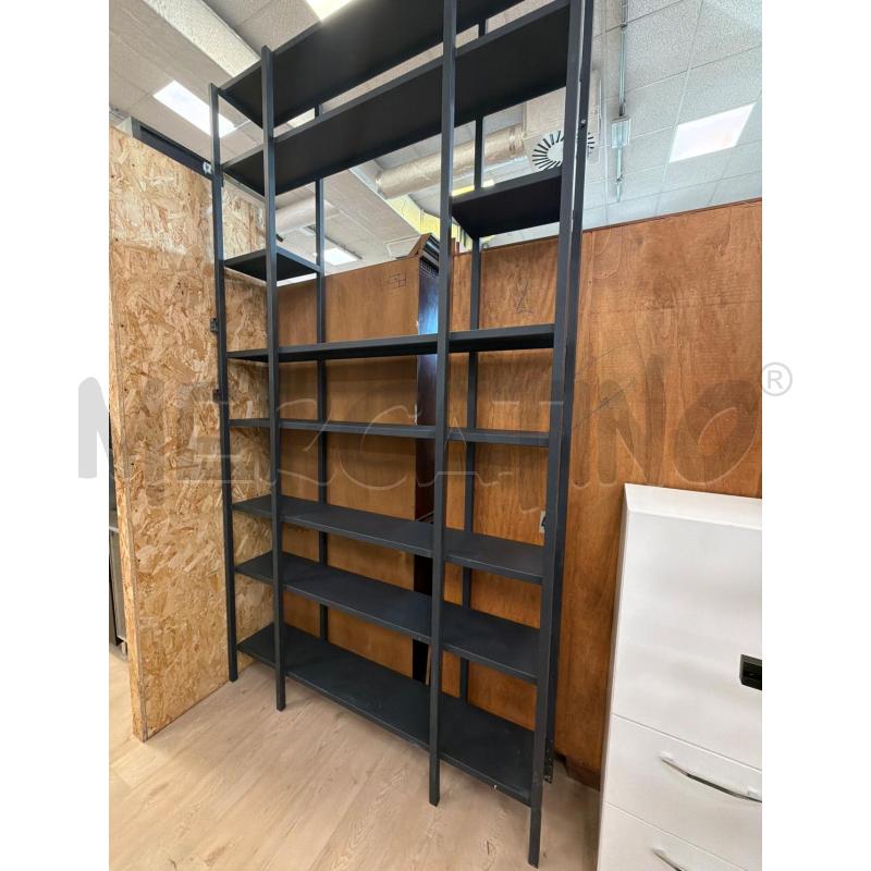 LIBRERIA MODERNARIATO TUTTO FERRO SATINATO NERO ELETTROSALDATO  | Mercatino dell'Usato Teramo 2