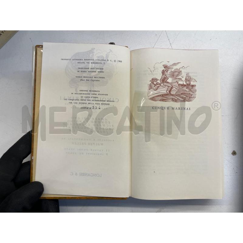 LIBRO CINQUE MARINAI TELLER LONGANESI 1963 EDIZ NUMERATA | Mercatino dell'Usato Teramo 2