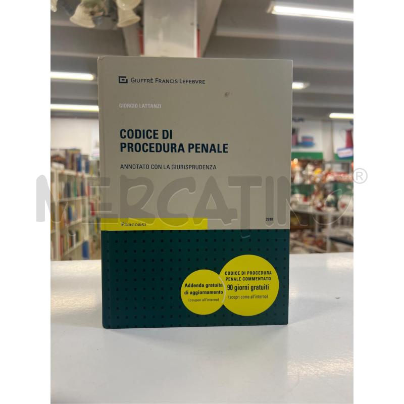 LIBRO CODICE PROCEDURA PENALE | Mercatino dell'Usato Teramo 1