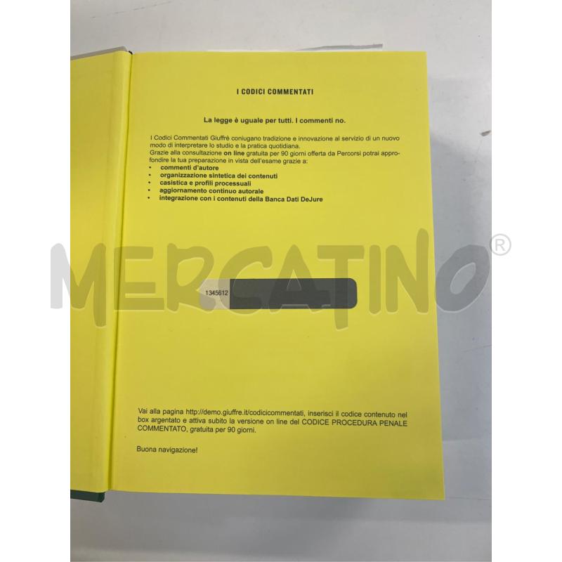 LIBRO CODICE PROCEDURA PENALE | Mercatino dell'Usato Teramo 3