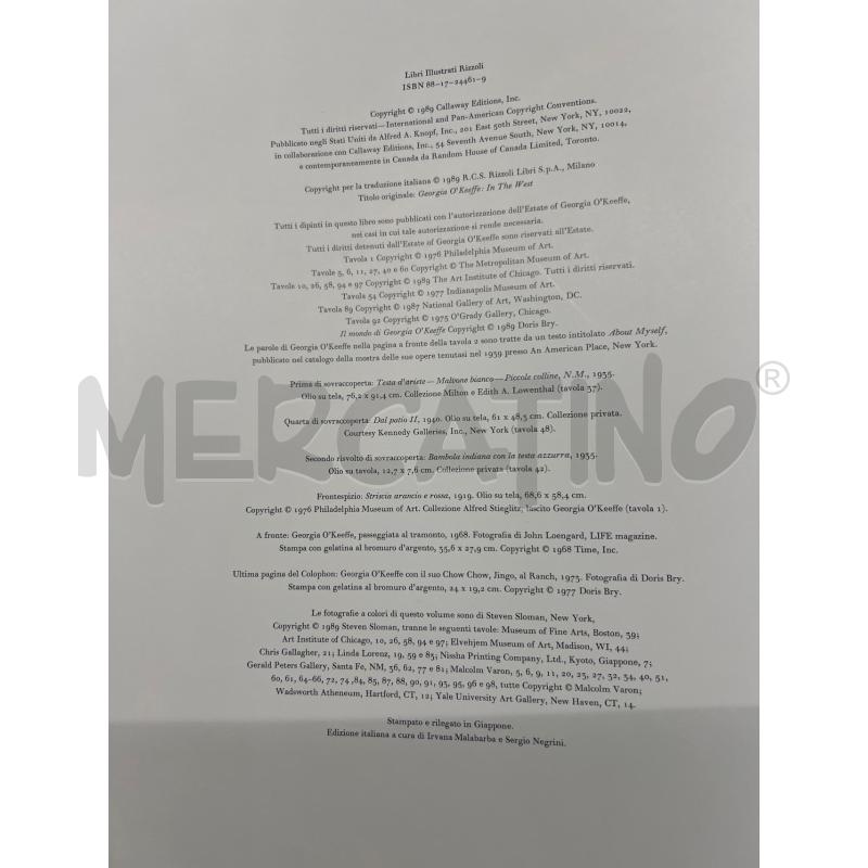 LIBRO GEORGIA O'KEEFFE FOTOGRAFIE ARTE | Mercatino dell'Usato Teramo 4
