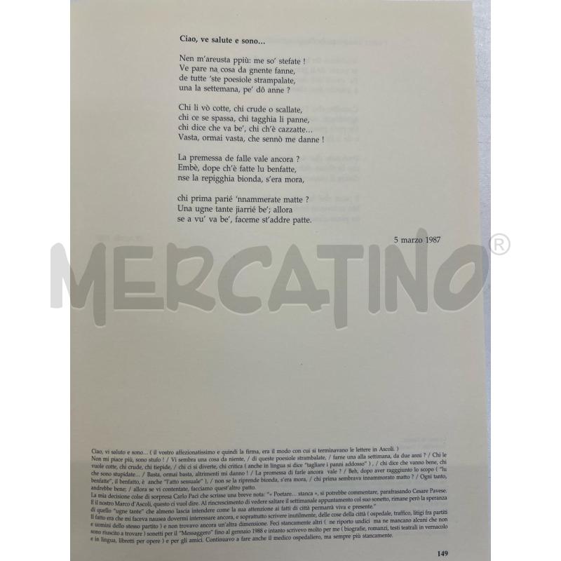 LIBRO POESIE LA CAPOCCETTA DE SANTA BBIGNA 1991 MARCO SCATASTA | Mercatino dell'Usato Teramo 3
