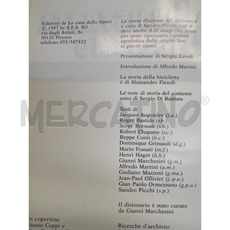 LIBRO STORIA ILLUSTRATA DEL CICLISMO SANDRO PICCHI 1987 | Mercatino dell'Usato Teramo 2