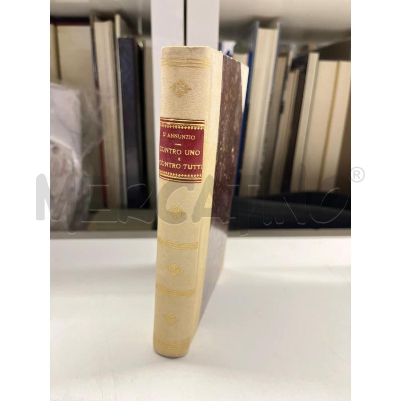 LIBRO VINTAGE CONTRO UNO E CONTRO TUTTI D'ANNUNZIO 1919 LA FIONDA ROMA RILEGATURA DI PREGIO | Mercatino dell'Usato Teramo 1