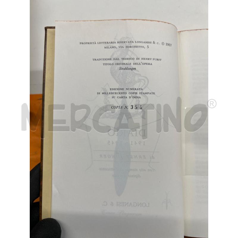 LIBRO VINTAGE DIARIO JUNGER LONGANESI 1957 EDIZIONE NUMERATA 354 SU CARTA D'INDIA | Mercatino dell'Usato Teramo 3