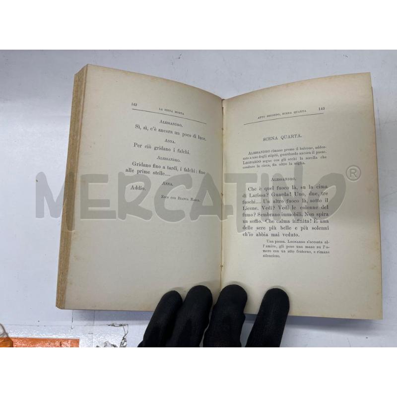 LIBRO VINTAGE LA CITTA MORTA D'ANNUNZIO 1898 TREVES MILANO SECONDO MIGLIAIO | Mercatino dell'Usato Teramo 4