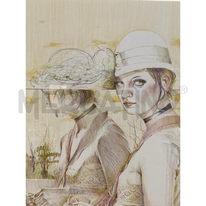 LITOGRAFIA GINO FALCONI SU CARTA RAFFIGURANTE SOGGETTO FEMMINILE 70X50  | Mercatino dell'Usato Teramo 2