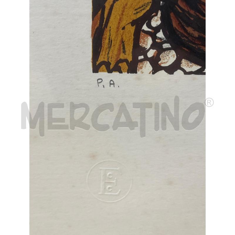 LITOGRAFIA GIUSEPPE MIGNECO - PESCATORI - PROVA ARTISTA - LITO A COLORI 60X70 | Mercatino dell'Usato Teramo 4