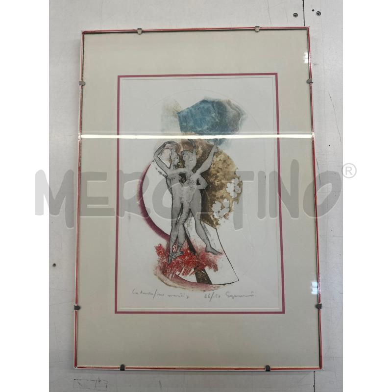 LITOGRAFIA GUIDO SGARAVATTI TITOLO LA DONNA - 50X35 | Mercatino dell'Usato Teramo 1