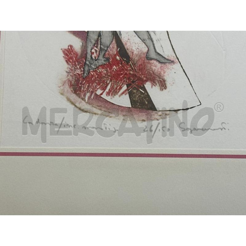 LITOGRAFIA GUIDO SGARAVATTI TITOLO LA DONNA - 50X35 | Mercatino dell'Usato Teramo 2