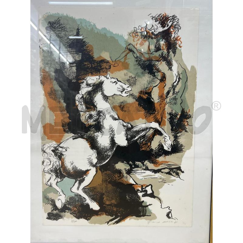 LITOGRAFIA MURER 19781 27 DI1 00 CAVALLO TONI ARANCIO VERDI | Mercatino dell'Usato Teramo 2