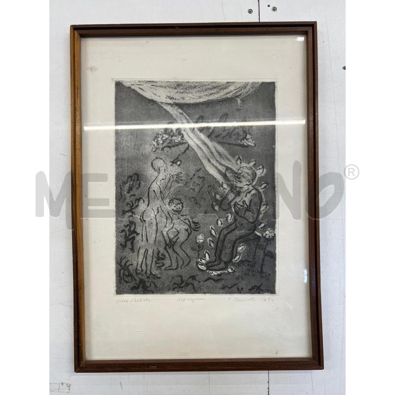 LITOGRAFIA PROVA D'AUTORE ASTRATTO TONI GRIGI SOGGETTI  | Mercatino dell'Usato Teramo 1