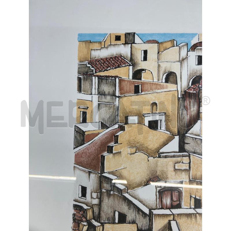 LITOGRAFIA TETTI CASE + CORNCIE LEGNO ROSSA | Mercatino dell'Usato Teramo 3