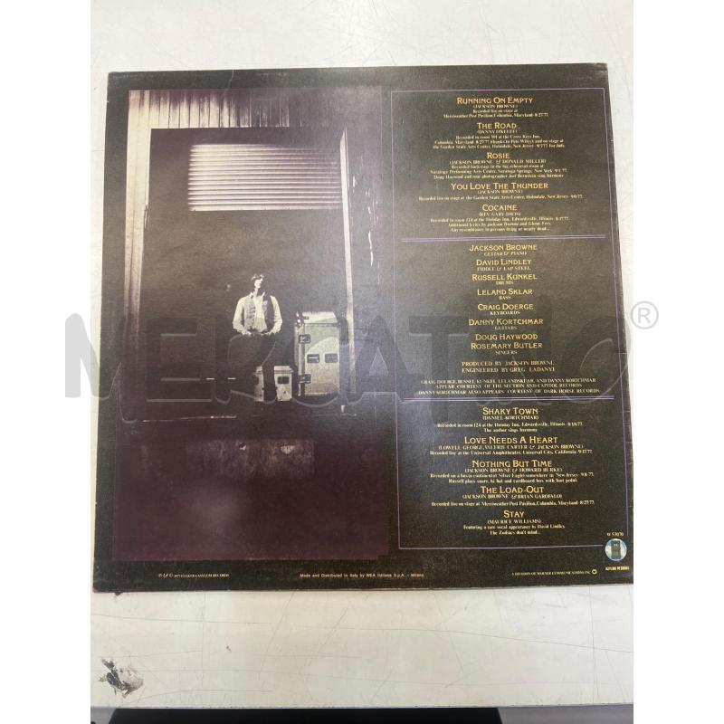 LP VINILE JACKSON BROWNE RUNNING ON EMPTY | Mercatino dell'Usato Teramo 2